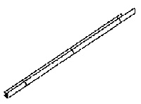 Listwa zgarniająca szyba przednia lewa ASTRA H (4D,5D)(chrom)